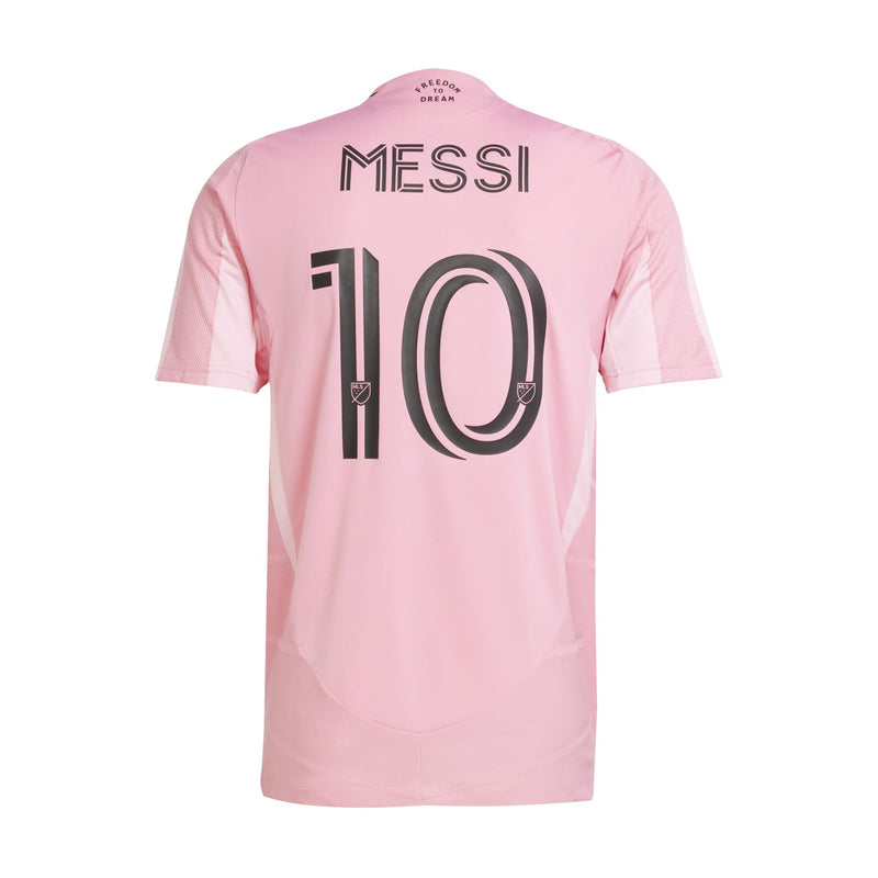 Men's Inter Miami easy pink jersey back with MESSI and 10 graphic
