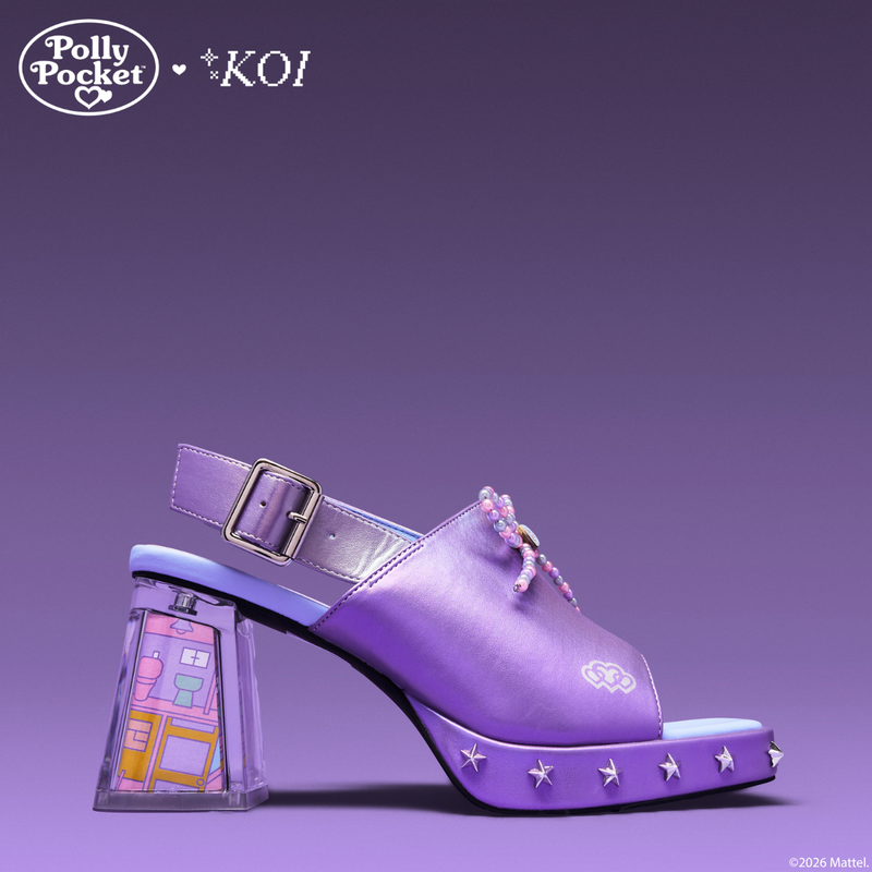 It’s Polly’s World Platform Heels- Purple - Right View