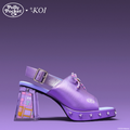It’s Polly’s World Platform Heels- Purple - Right View