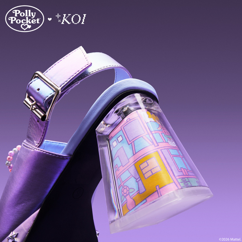 It’s Polly’s World Platform Heels- Purple - Heel