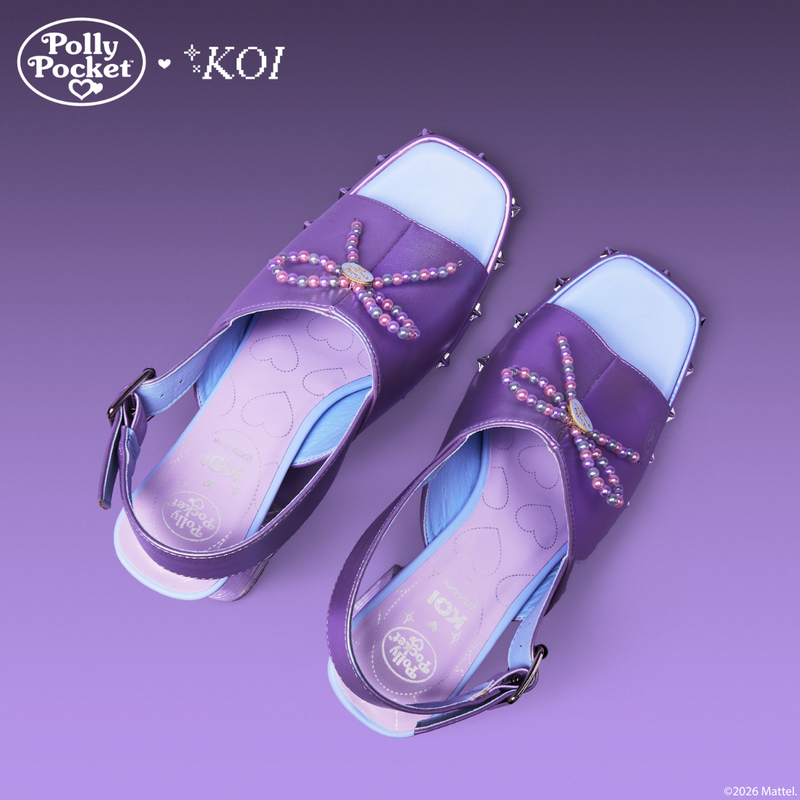 It’s Polly’s World Platform Heels- Purple - Top View