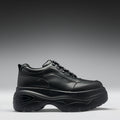 Jennie Black Chunky Bubble Trainers - Right View