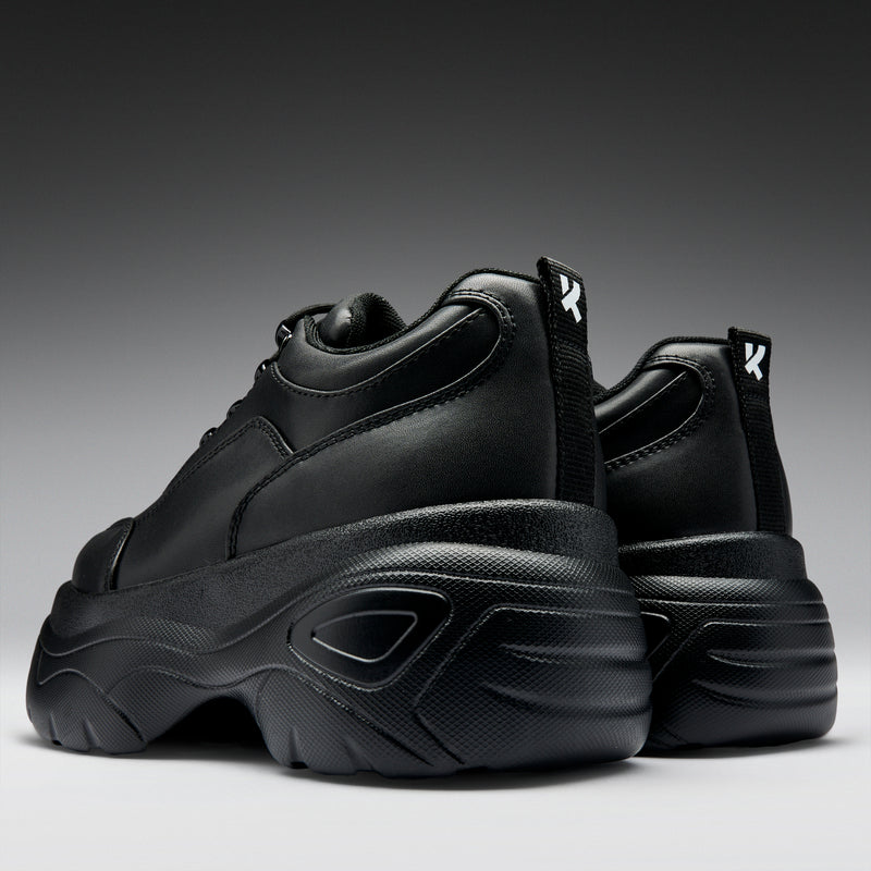 Jennie Black Chunky Bubble Trainers - Back View