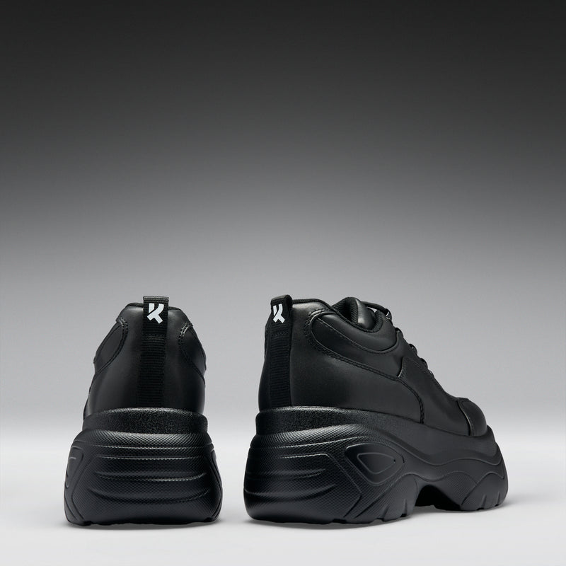 Jennie Black Chunky Bubble Trainers - Back Side View