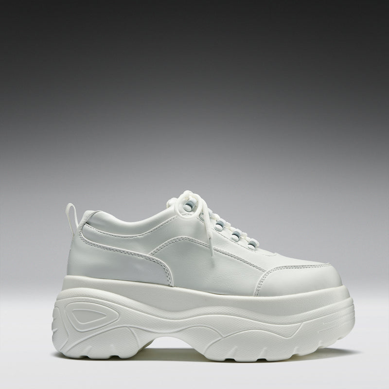 Jennie White Chunky Bubble Trainers - side view