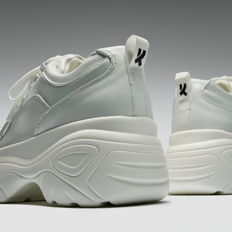 Jennie White Chunky Bubble Trainers back view
