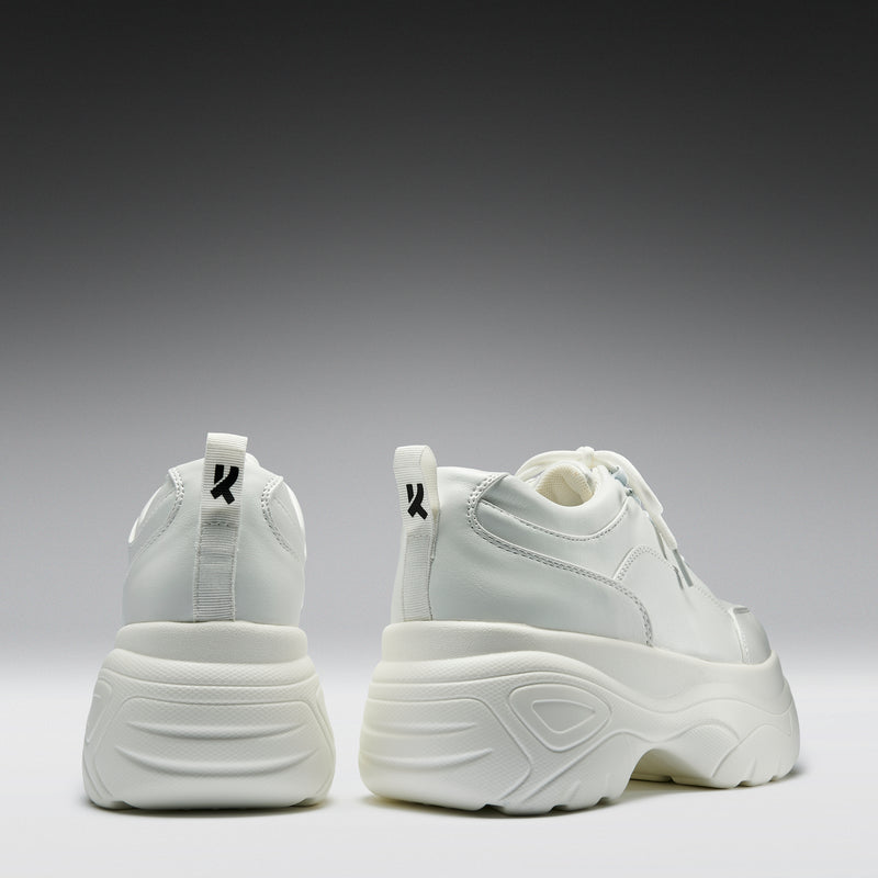 Jennie White Chunky Bubble Trainers - back label view
