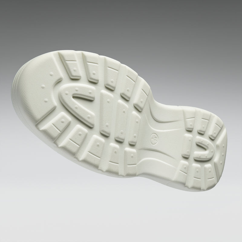 Jennie White Chunky Bubble Trainers - sole view 1 shoe