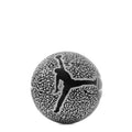 Wolf gray mini basketball with black logo and speckled pattern