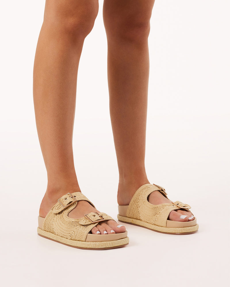 JULIET - NATURAL RAFFIA-Sandals-Billini-BILLINI USA