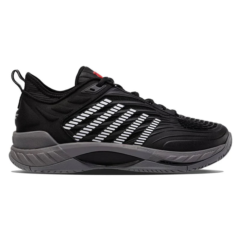 K-Swiss Hypercourt Supreme 2 Men's Tennis Shoe (Black/Grey/Firey Red)
