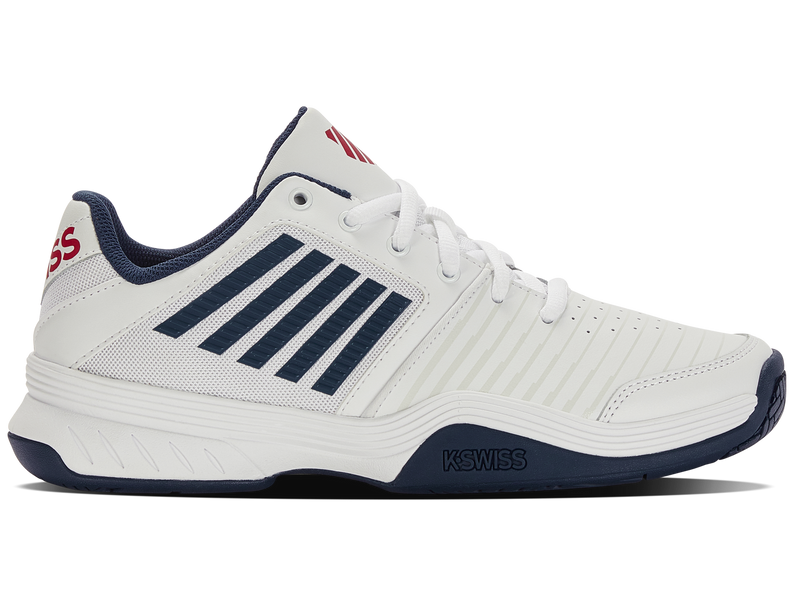 K-Swiss Men's Court Express Tennis Shoes in White/Blue Opal/Lollipop