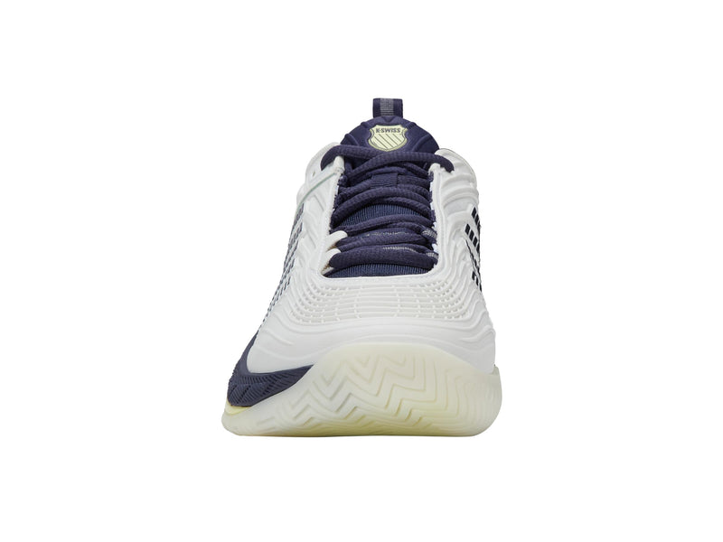 K-Swiss Men's Hypercourt Supreme 2 Tennis Shoes in Blanc De Blanc/ Naval Academy/Luminary Green