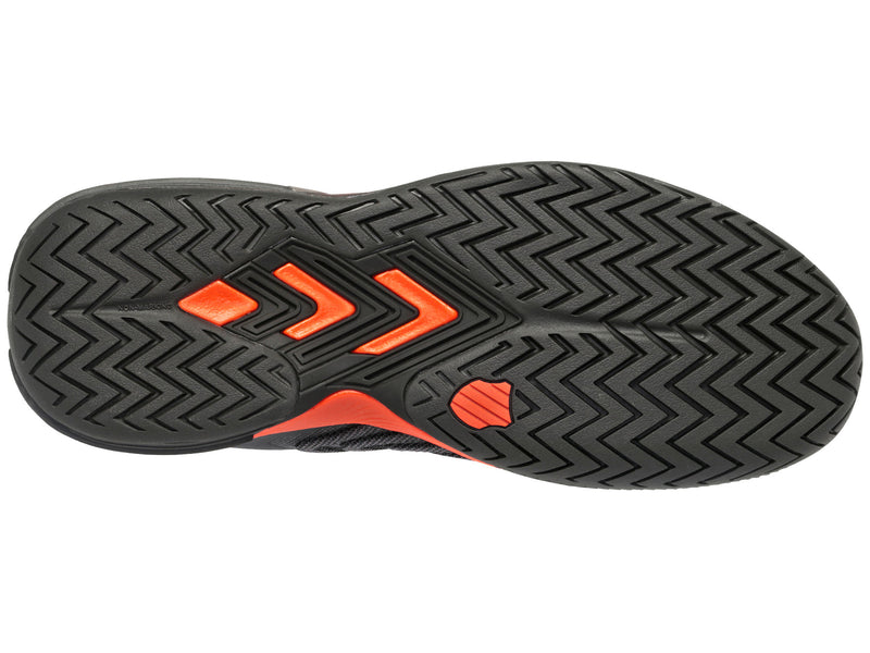 K-Swiss Men's M Ultrashot 3 Tennis Shoes in Asphalt/Jet Black/Spicy Orange