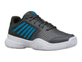 K-Swiss Varsity V Court Express Omni Tennis Shoes in Dark Shadow/White/Swedish Blue