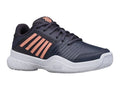 K-Swiss Varsity V Court Express Omni Tennis Shoes in Graystone/Peach Nectar/White