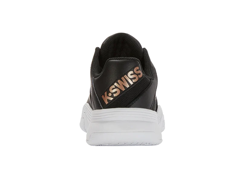 K-Swiss Women's Court Express Tennis Shoes in Black/White/Rosegold