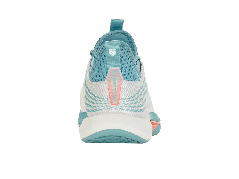K-Swiss Women's SpeedTrac Tennis Shoes in Blanc De Blanc/Nile Blue/Desert Flower