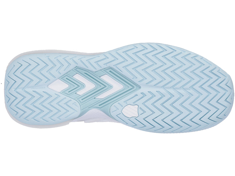 K-Swiss Womens Ultrashot 3 Tennis Shoes in White/Blue Glow