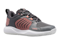 K-Swiss Womens Ultrashot Team Tennis Shoes in Steel Gray/Asphalt/Peach Amber