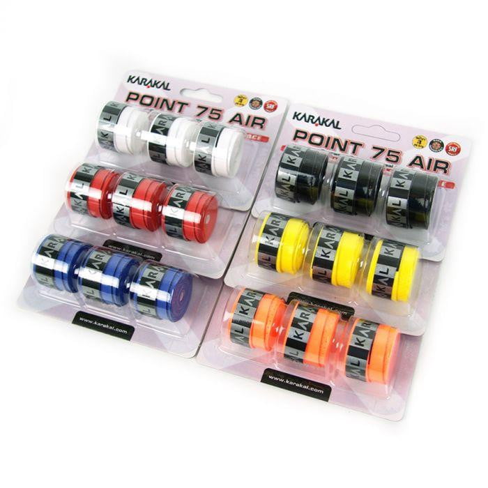 Karakal Point 75 Air Overwrap Grip 3 Pack - Various Colours - Overgrip - Karakal - ATR Sports