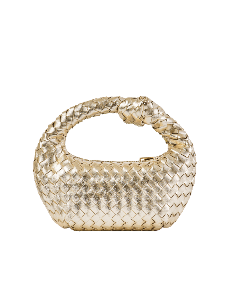 KERI HANDLE BAG - GOLD METALLIC-Handbags-Billini-BILLINI USA