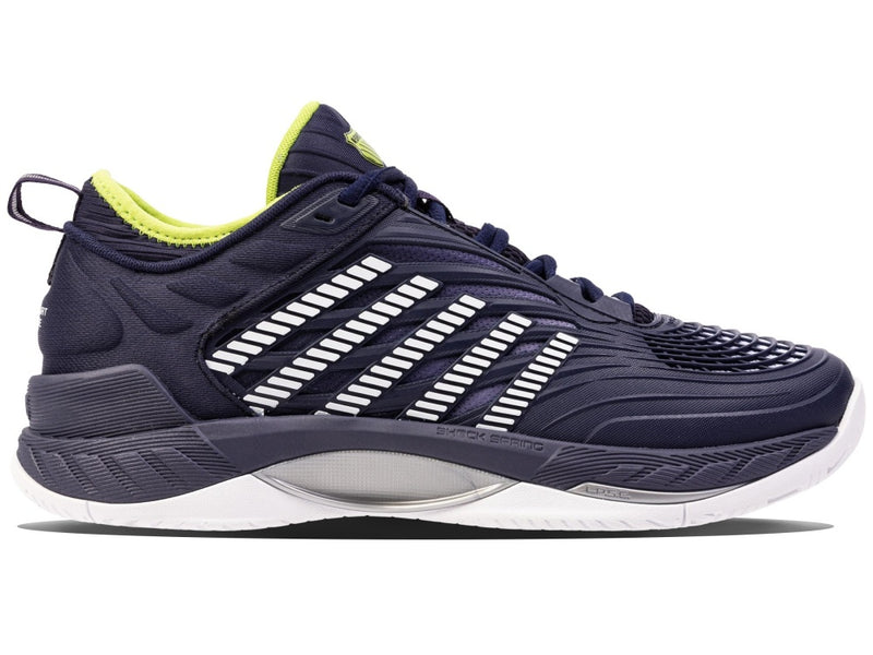 Kswiss Men's Hypercourt Supreme 2 Tennis Shoes in Peacoat/White/Lime Green