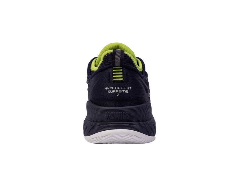 Kswiss Men's Hypercourt Supreme 2 Tennis Shoes in Peacoat/White/Lime Green