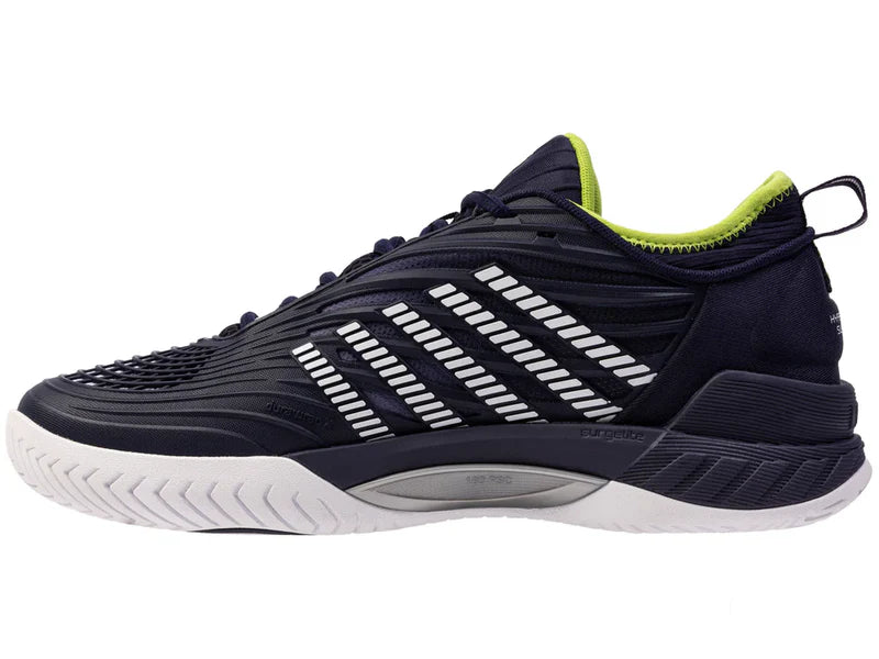 Kswiss Men's Hypercourt Supreme 2 Tennis Shoes in Peacoat/White/Lime Green
