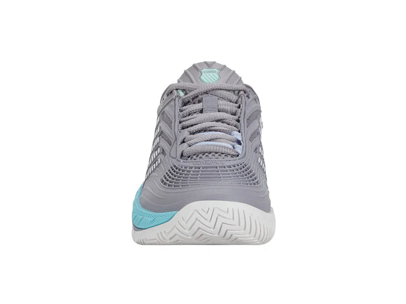 Kswiss Women's Hypercourt Supreme 2 Tennis Shoes in Lilac Gray/Nimbous Cloud/Neon Purple