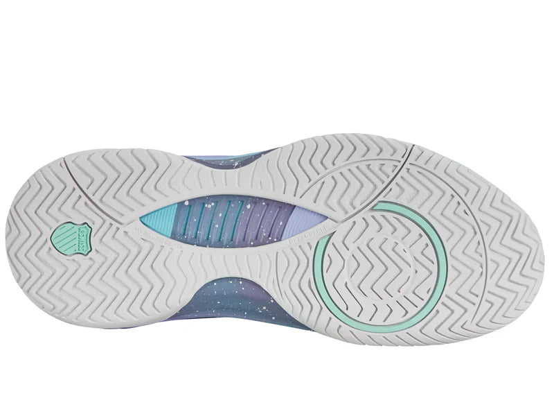Kswiss Women's Hypercourt Supreme 2 Tennis Shoes in Lilac Gray/Nimbous Cloud/Neon Purple