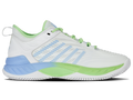 Kswiss Women's Hypercourt Supreme 2 Tennis Shoes in Lucent White /Paradise Green/Dutch Canal