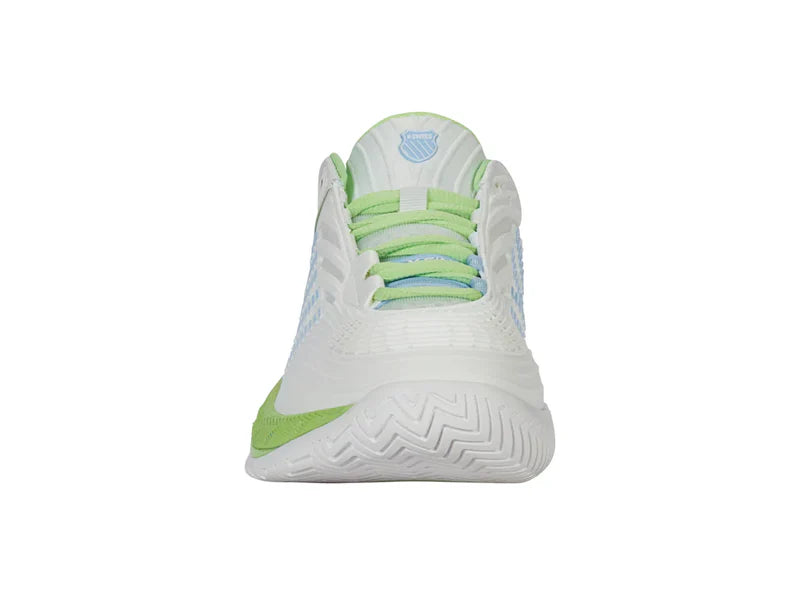 Kswiss Women's Hypercourt Supreme 2 Tennis Shoes in Lucent White /Paradise Green/Dutch Canal