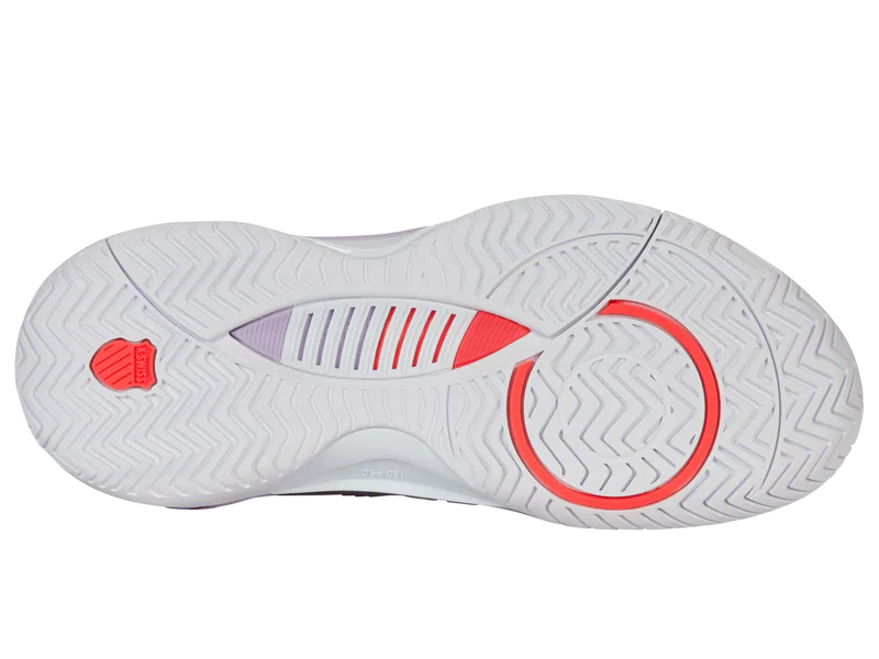 Kswiss Women's Hypercourt Supreme 2 Tennis Shoes in White/Orchid Petal/Neon Blaze