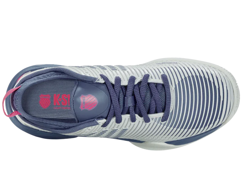 Kswiss Women's Hypercourt Supreme Tennis Shoes in Blue Blush/Infinity/Carmine Rose