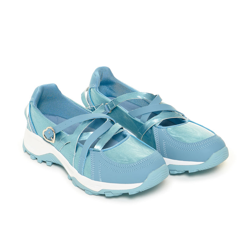 Kyubi Shimmering Ballet Mary Janes Trainers Top view