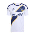 Men's LA Galaxy home replica jersey in white with navy/yellow trim and Herbalife logo