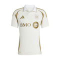 White men’s soccer jersey with gold adidas logo and LAFC crest at chest