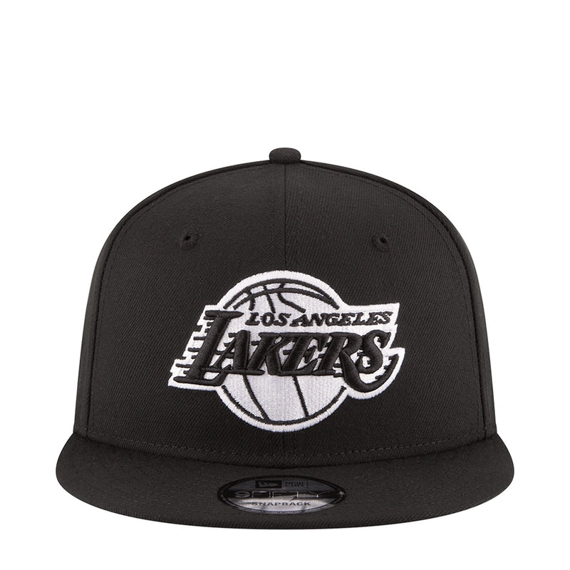Black snapback cap with Los Angeles Lakers logo on the front