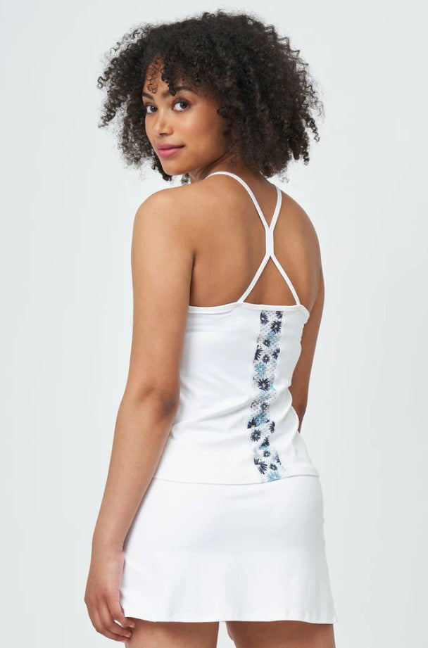 Lija Women's Elite Volley Tank in White/Fleur
