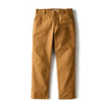 Men's loose straight duck dungaree pants in Carhartt brown, button-fly and pockets