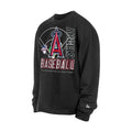 Men's black long-sleeve crewneck with Los Angeles Angels baseball graphic on front
