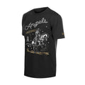 Men's black western tee with Angels baseball graphic on front