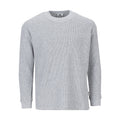 Youth heather gray thermal long-sleeve shirt, crew neck