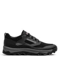 GORUCK black rucking shoe with rugged sole, side view, on white background