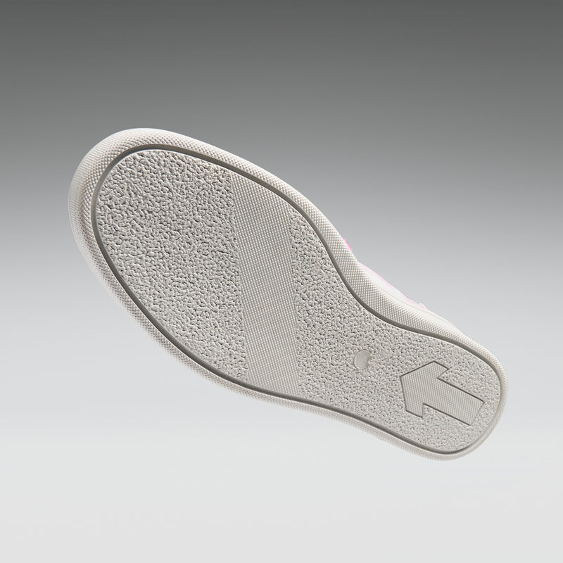 Gray shoe insole on a gray background