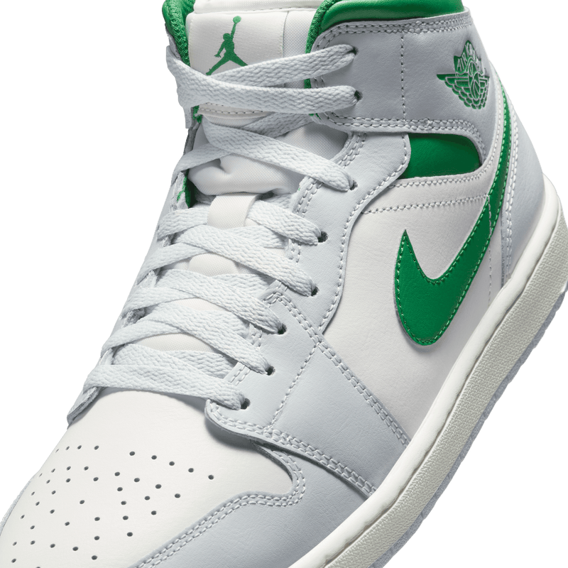 Men's Air Jordan 1 Mid "Summit White Lucky Green"