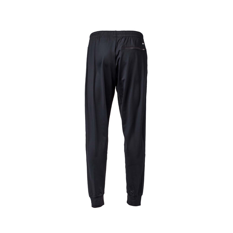The Men’s Training Performance Joggers, shown from the back, feature an elastic waistband and cuffed ankles, and are crafted from premium performance fabric.