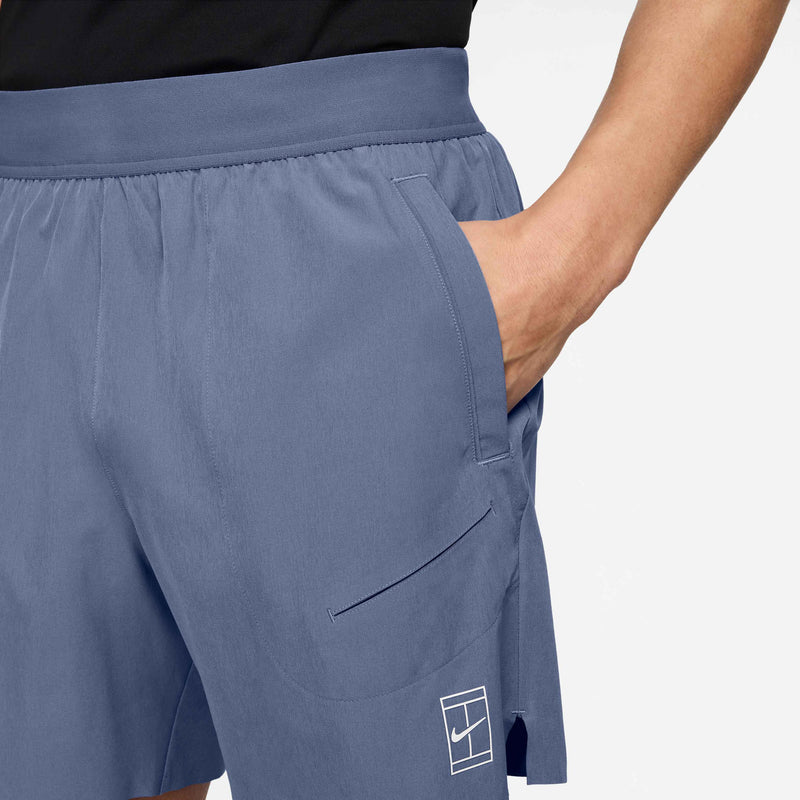 Men's Court Advantage Dri-FIT 6" Tennis Shorts in World Indigo/White