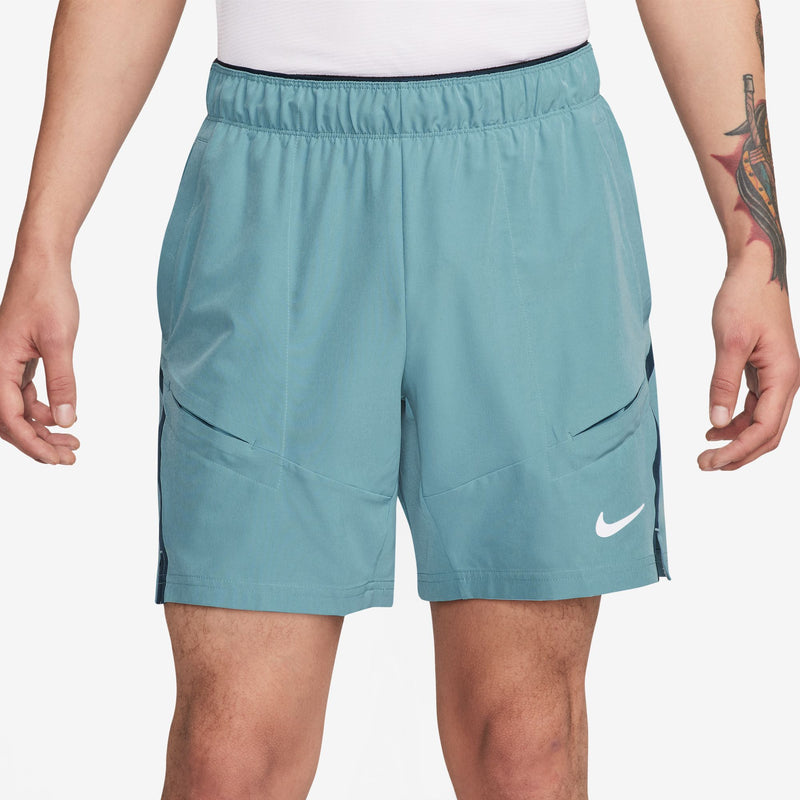 Men's Court Advantage Dri-FIT 7" Tennis Shorts in Denim Turq/Armory Navy/White